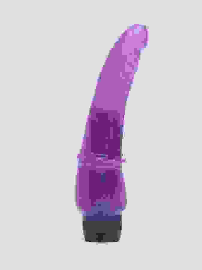 BASICS Realistic Anal Dildo Vibrator 5 Inch, Purple, hi-res